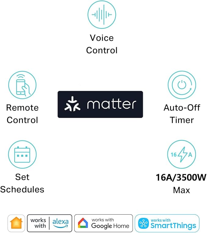 Matter Smart Power Strip, Works
