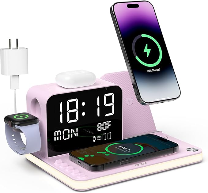 Acer 7-in-1 Wireless Charging Station - 30W Fast Wireless Charger