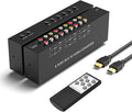 Arector 6 Port RCA to HDMI, 1080P/720P 6 Way AV to HDMI Converter Composite