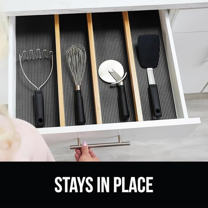 GORILLA GRIP powerGRIP Drawer Shelf and Cabinet Liner, Thick Strong Hold