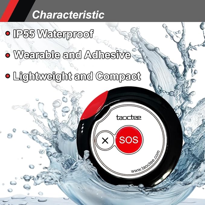 Panic Button Alarm for Security Emergency Remote Panic Alarm Siren for Home