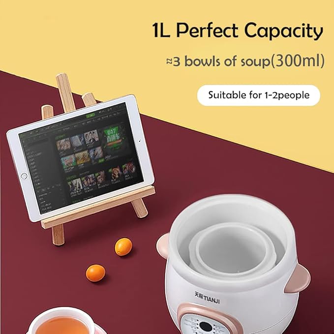 Electric Stew Pot, Ceramic Soup Porridge Cooker, Slow Cookers