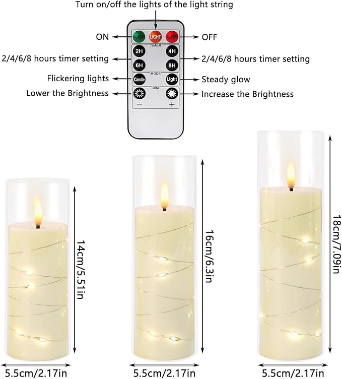 24 Pack Christmas Decoration Flickering Flameless Candles, Battery Operated