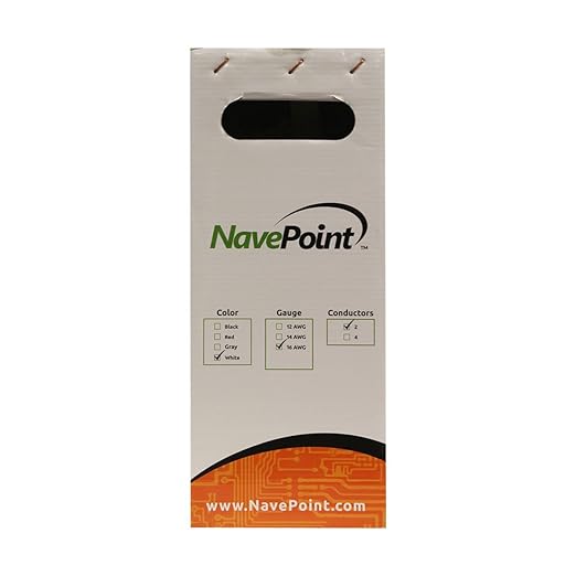 NavePoint 500ft in Wall Audio Speaker Cable Wire CL2 16/2 AWG Gauge 2 Conductor