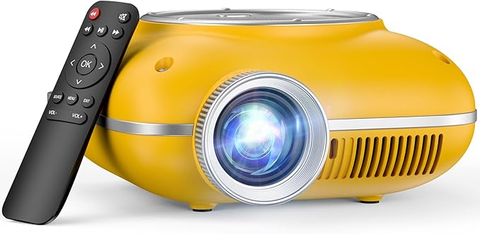 HOMPOW Mini Projector with Two -Way Bluetooth, Portable Projector