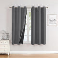 ChrisDowa 100% Blackout Curtains 63 inch Long
