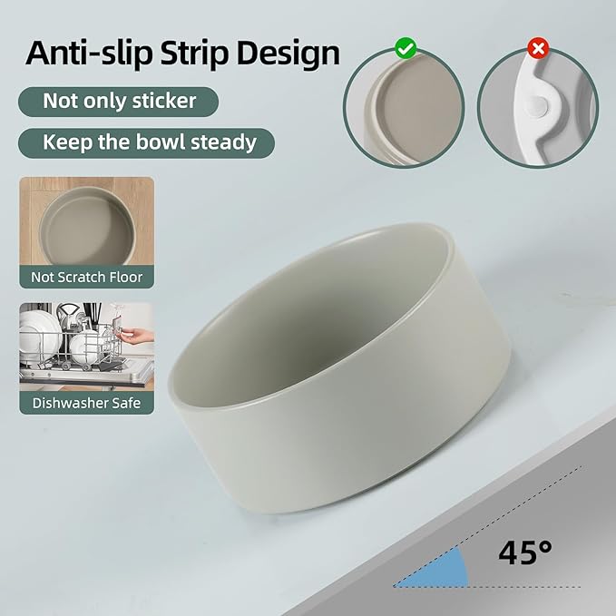 Ceramic Raised Dog Bowl Set, Elevated