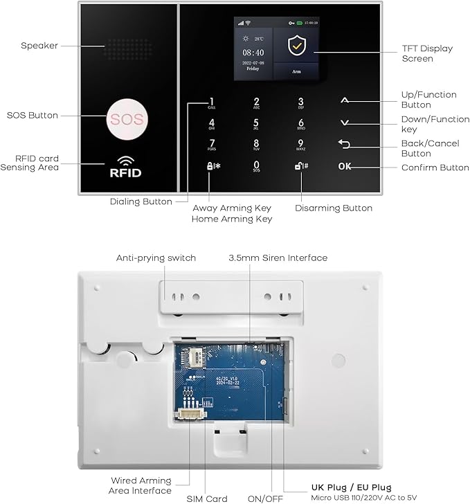 XUK Wireless 4G/GSM/Wi-Fi Security System (24-Piece)