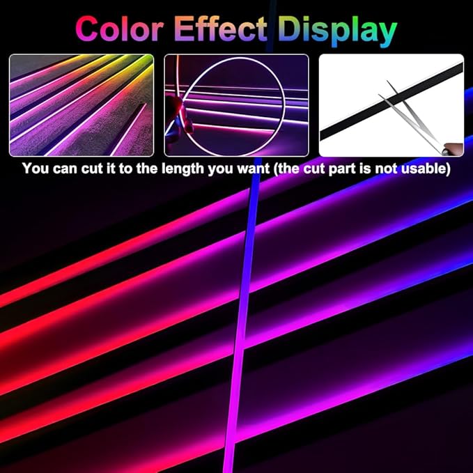 Acrylic Interior Car Ambient Lighting, Interior RGB LED Strip Kit