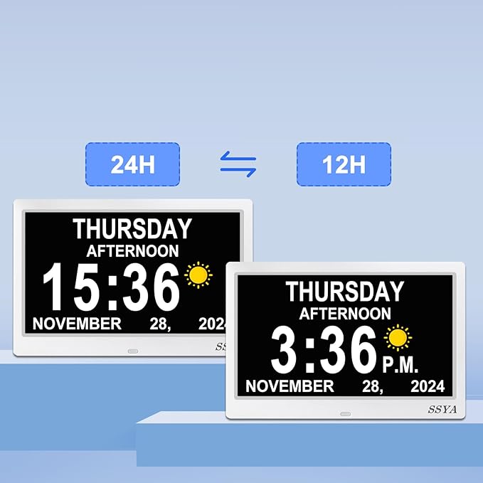 SSYA Dementia Clock for Seniors, Digital Clock