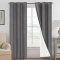 H.VERSAILTEX Primitive Linen Curtains 100% Blackout Curtain Drapes Burlap