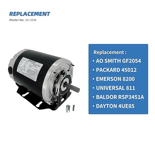 GF2054 Blower Motor 1/2 HP 115 Volt 60Hz 1725RPM 48 Frame Compatible