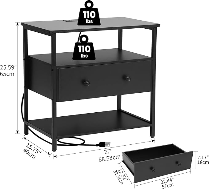 Edbuosy 27 Inch Wide Night Stand