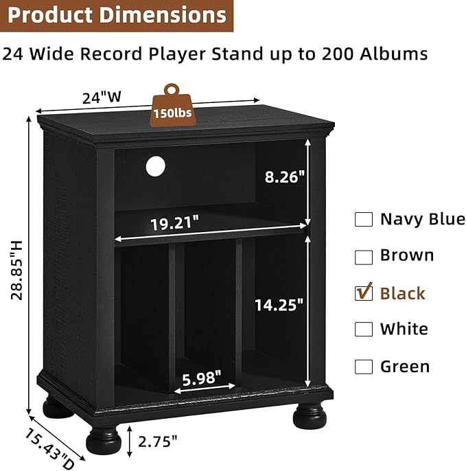 Joaxswe Record Player Stand