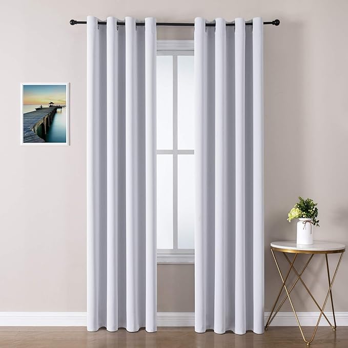 ChrisDowa Room Darkening Curtains 120 Inches Long 2 Panels Set