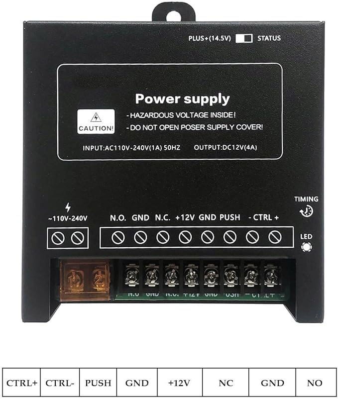 Door Access Control System Outswinging 600lbs Magnetic Lock Kit Build-in Alarm