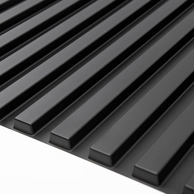 Art3d Slat Wall Panel, 3D Fluted Textured Panel 12-Tile 19.7 x 19.7in. (12-Pack)