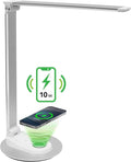 Mount-It! LED Desk Lamp with Wireless Charger and USB-C Charging Port, Dimmable
