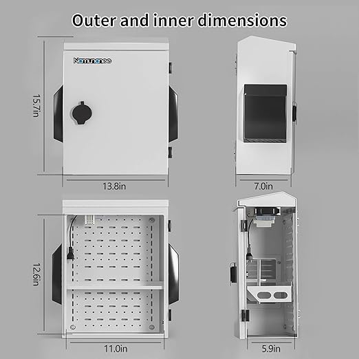 Outdoor Electrical Box with Thermostat and Fan, Cold-Rolled Steel Plate