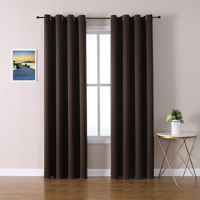 ChrisDowa Blackout Curtains 90 Inches Long 2 Panels Set