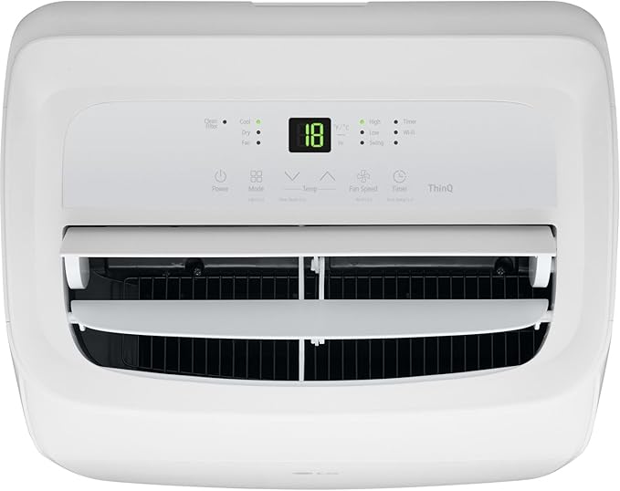 LG 8, 350 BTU / 12, 000 BTU Smart Portable Air Conditioner, Cools 350 Sq.Ft.