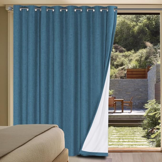 H.VERSAILTEX Linen Blackout Curtains Durable Thick Textured Linen Look 100%