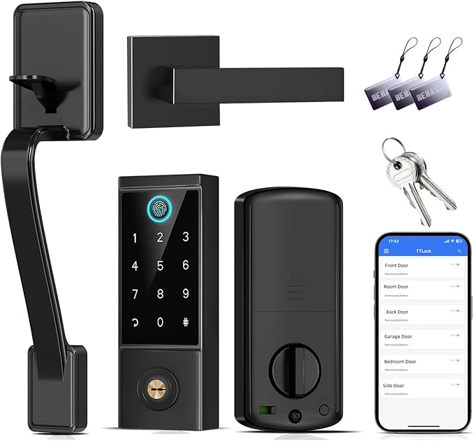 BEBASIA Heavy Duty Fingerprint Smart Door Lock
