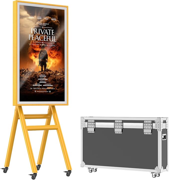 MWE Mobile Digital Signage Display 43in, Portable UHD Touchscreen Advertising