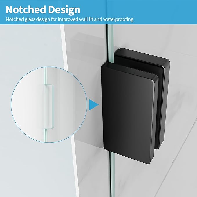 Shower Glass Panel, Frameless Walk in Shower Door