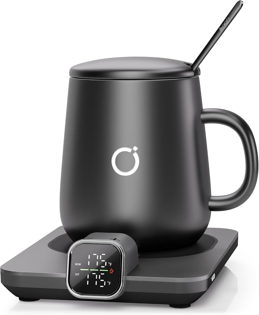 Coffee Cup Warmer & iKago Mug Set, 1℉ Precise Temp Control Mug Warmer