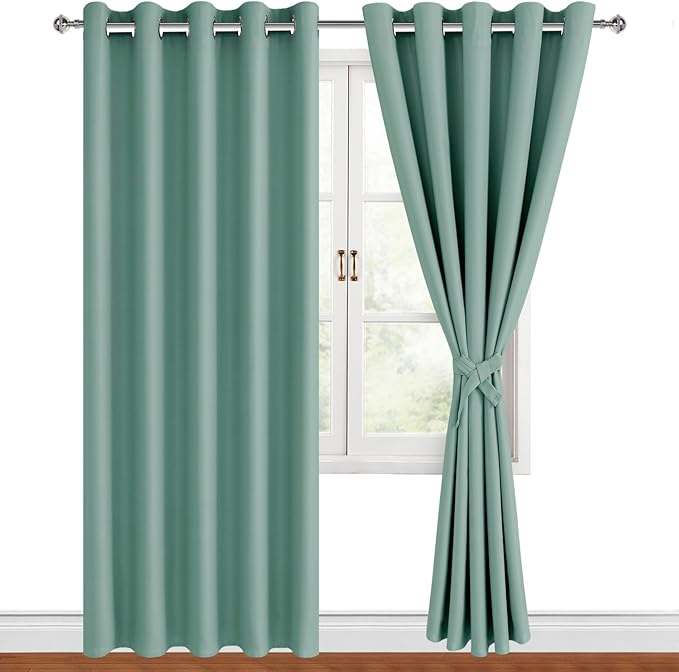 Hiasan Blackout Curtains for Bedroom, 60 x 84 Inches Long