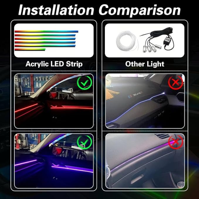 Acrylic Interior Car LED Lights