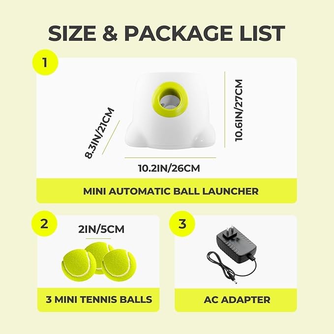 ALL FOR PAWS Automatic Ball Launcher for Dogs Interactive Puppy Pet Ball Indoor (3 Pcs)