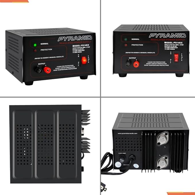 Pyramid Universal Compact Bench Power Supply - 12 Amp Linear Regulated Home Lab