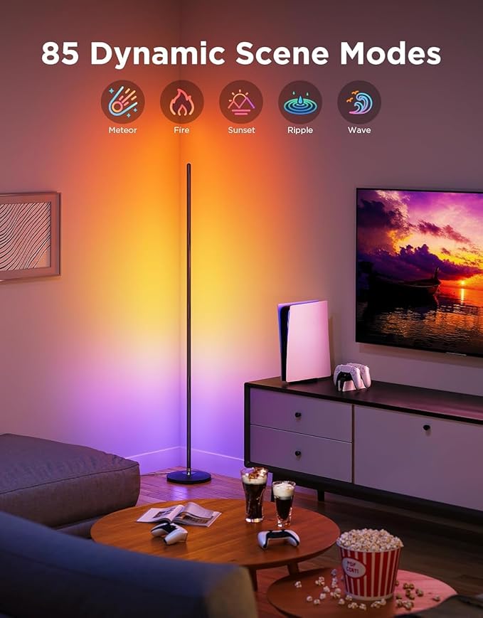 Govee RGBIC Floor Lamp Basic, LED Corner Lamp Works