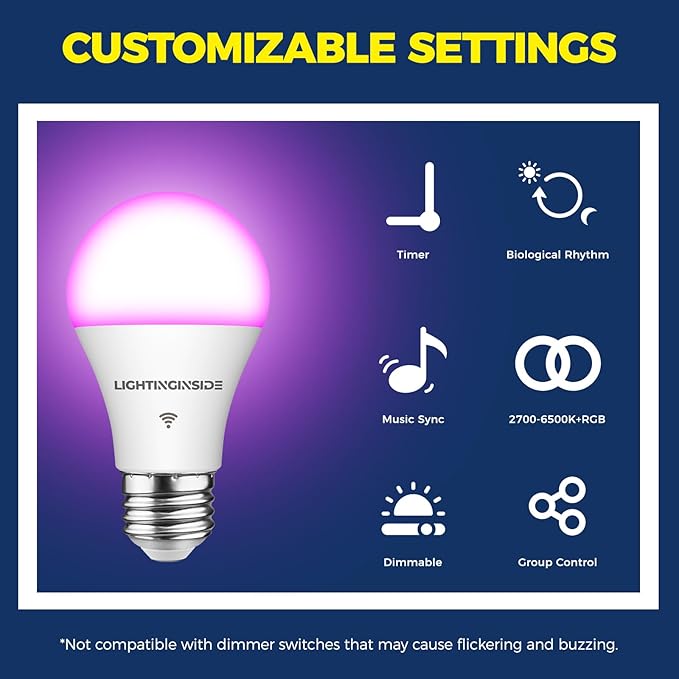 Smart Light Bulbs 10 Pack, Smart Bulb Compatible