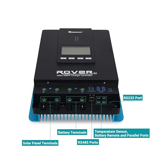 Renogy 100A 12V/24V/36V/48V DC Input MPPT Solar Charge Controller Auto