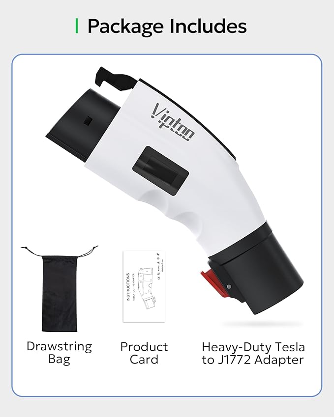 VIPTOO Adapter for Tesla to J1772 Adapter, Compact