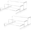 LFTYTUO 2 Set Large Acrylic Clear Display Risers, 3 Sizes 12" Rectangular