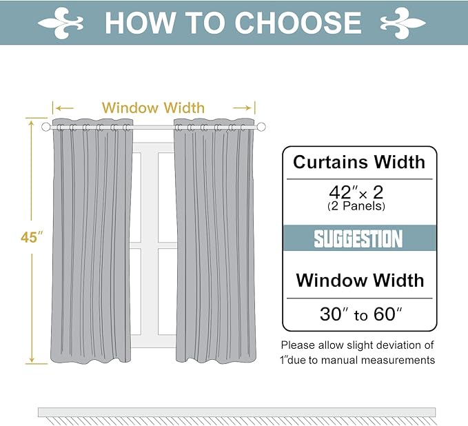 ChrisDowa 100% Blackout Curtains