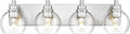 METWET Bathroom Light Fixtures, 4 Light Brushed Nickel Vanity Light, 26 Inch