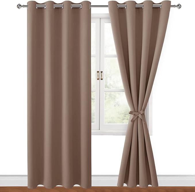 Hiasan Blackout Curtains for Bedroom, 52 x 84 Inches Long