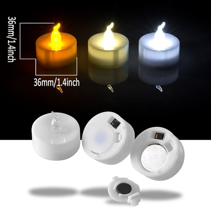 AGPTEK Tea Lights, 100 Pack Flameless LED Candles Battery Operated Tealight