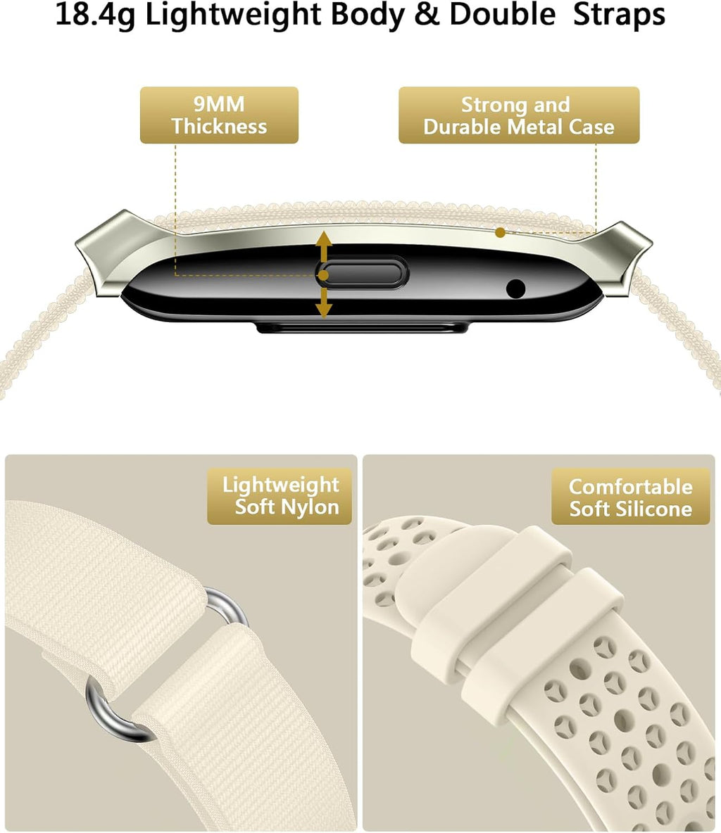 souyie smart bracelet for women men, 24/7 health showing dimensions