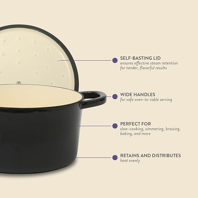Crock Pot Artisan 7-Quart Round Cast Iron Dutch Oven