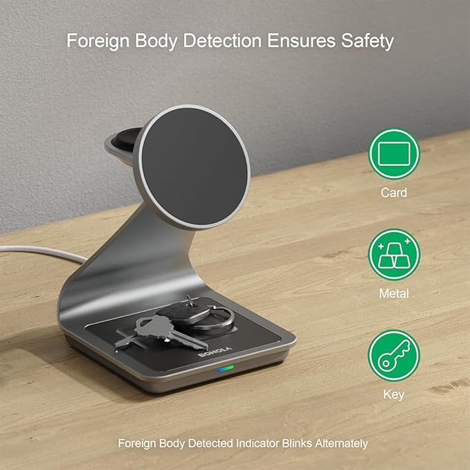 Bonola Wireless Charger for Samsung: Magnetic 3 in 1 Wireless Charging Station
