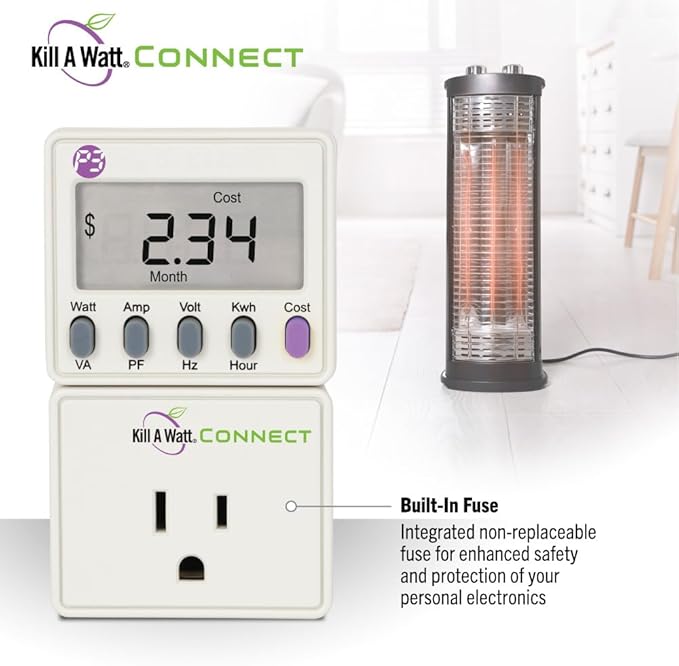 Kill A Watt Connect P4498 Electricity Usage Monitor Power Consumption Meter
