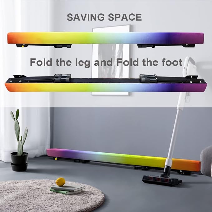 Adjustable&Foldable Gymnastics Balance Beam, 6FT/8ft High-Low Level Floor