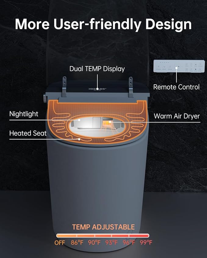 EPLO Smart Toilet Bidet with Auto Open Close, 1000 Gram MaP Flush Score