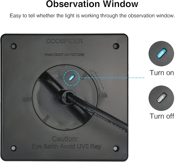 COOSPIDER 36W HVAC UV Light Sanitizer, Air Purifier